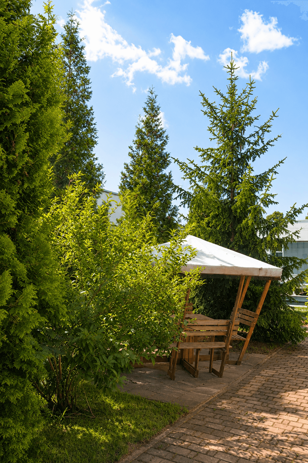 Garten und Sitzbereich